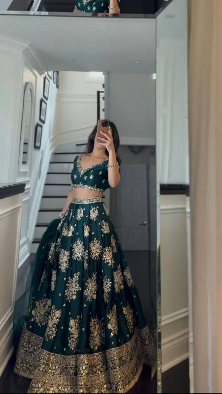 Elegant Japan Jastin Thread & Sequin Work Lehenga Set YNF