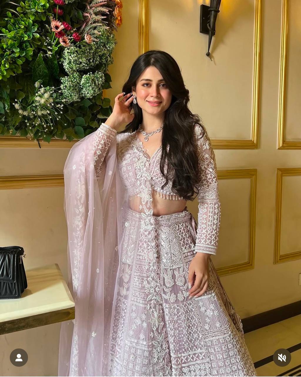 Elegant Net Lehenga Set with Resham Thread & Sequin Work | 3.25m Flair | Unstitched Blouse & Dupatta YNF