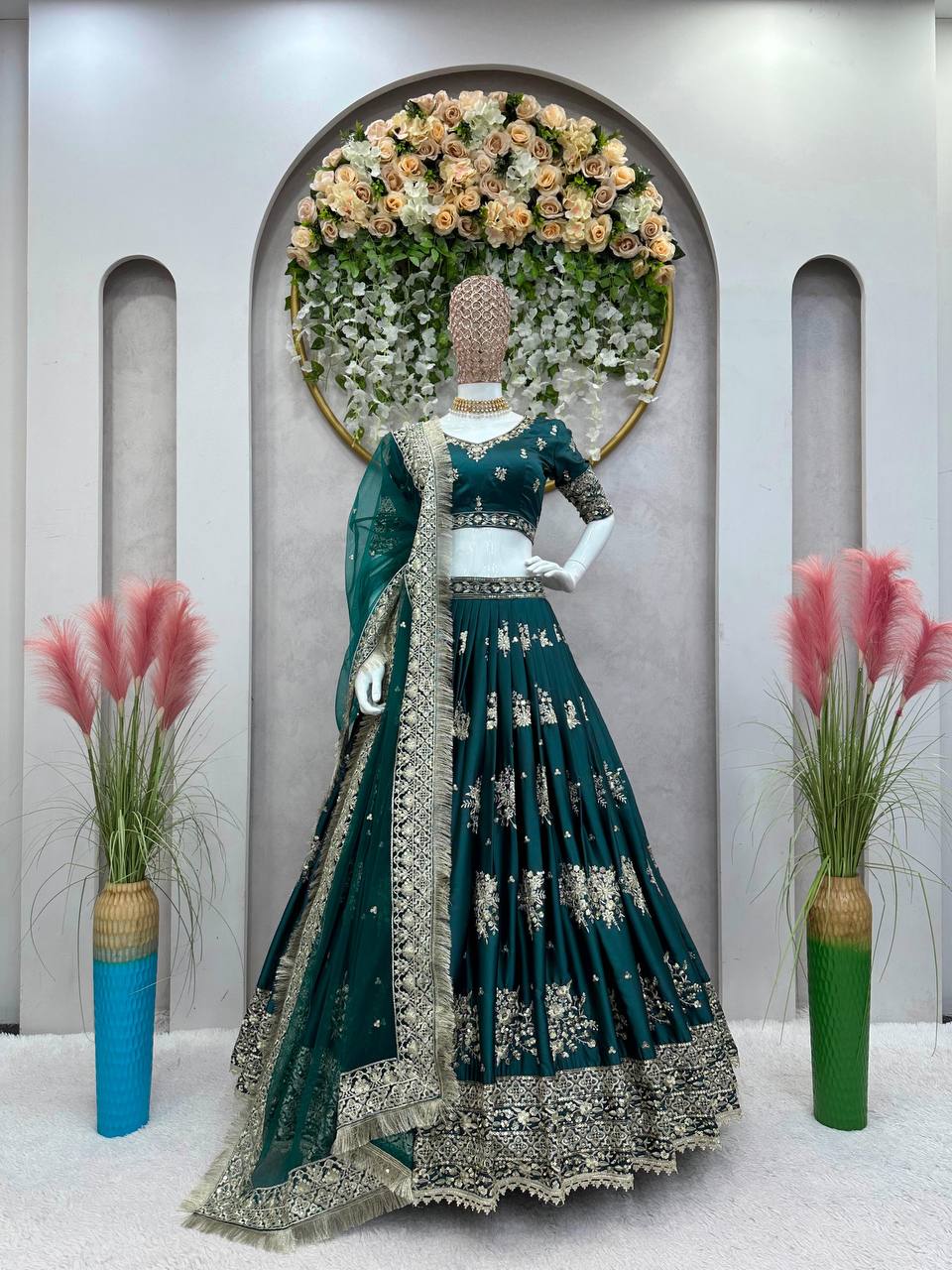 Elegant Japan Jastin Thread & Sequin Work Lehenga Set YNF