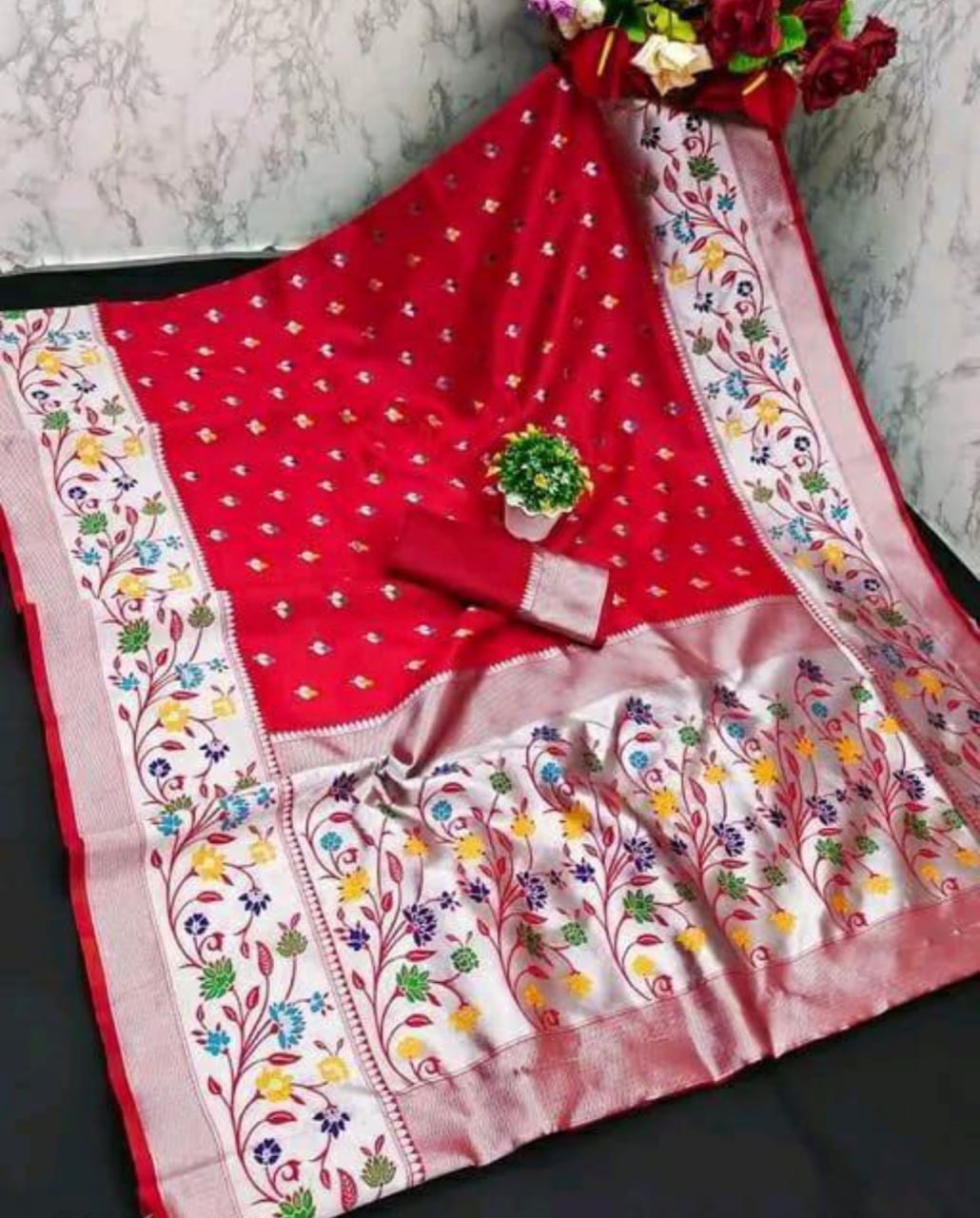 Elegant Banarasi Soft Silk Saree with Luster & Golden Zari Weaving | 5.5 Meters Length | 10 Colors Available YNF