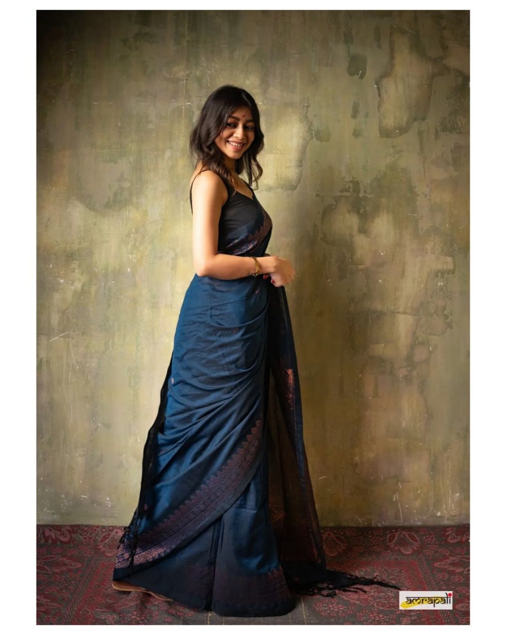 Elegant Sky Blue Banarasi Soft Silk Saree with Copper Zari & Colorful Print | 5.5 M Length | 5 Color Options | Lightweight & Graceful Drape YNF