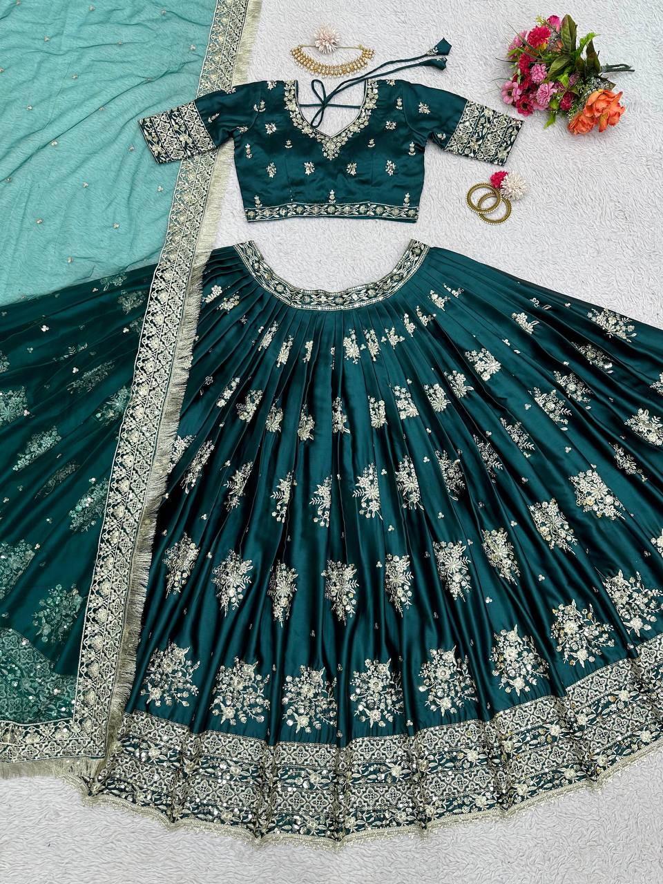 Elegant Japan Jastin Thread & Sequin Work Lehenga Set YNF