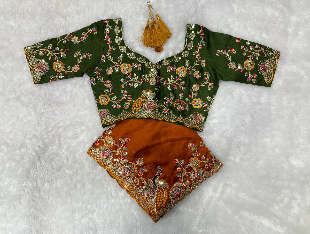 Grace the Wedding Season in Style with this Premium Soft Rangoli Silk Saree – A True Statement of Elegance. YNF