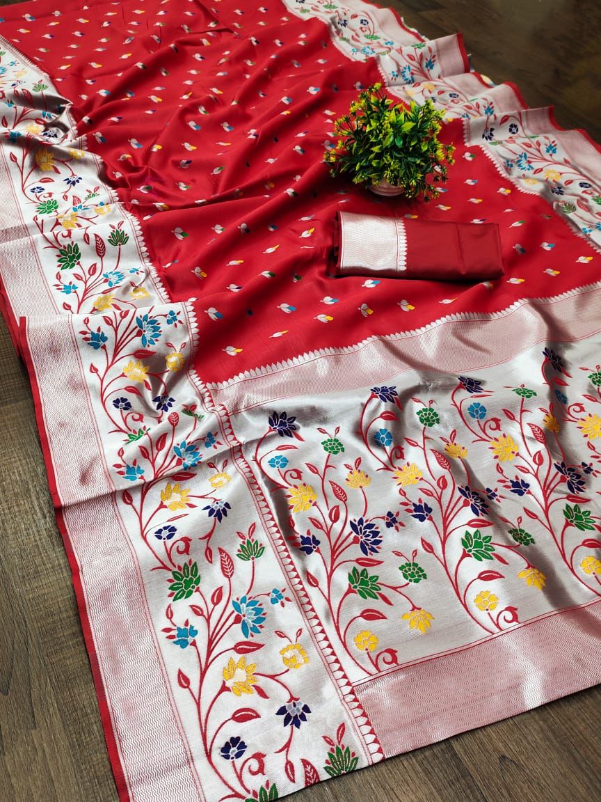 Elegant Banarasi Soft Silk Saree with Luster & Golden Zari Weaving | 5.5 Meters Length | 10 Colors Available YNF