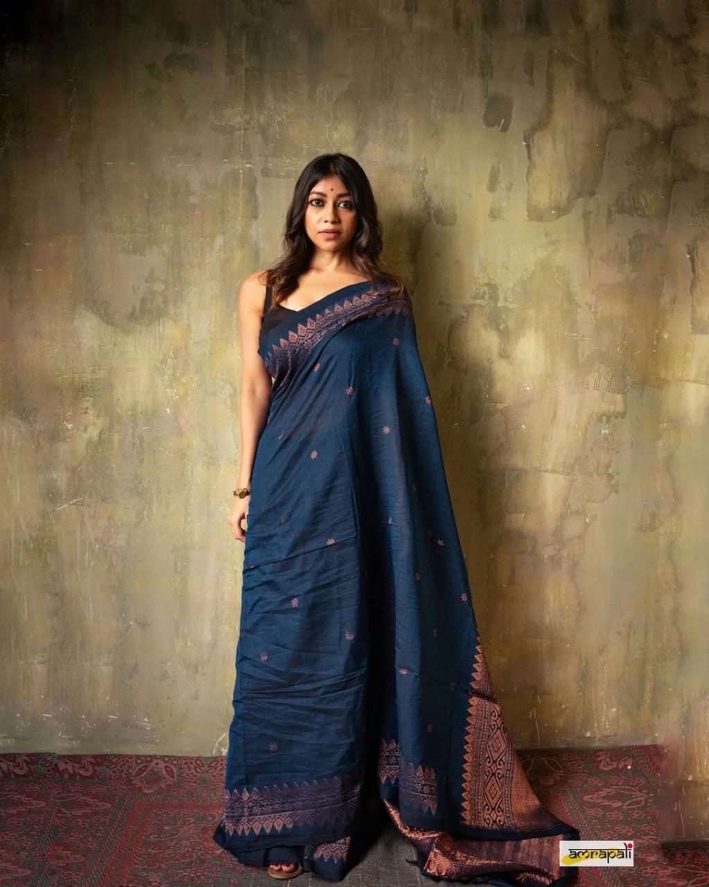 Elegant Sky Blue Banarasi Soft Silk Saree with Copper Zari & Colorful Print | 5.5 M Length | 5 Color Options | Lightweight & Graceful Drape YNF