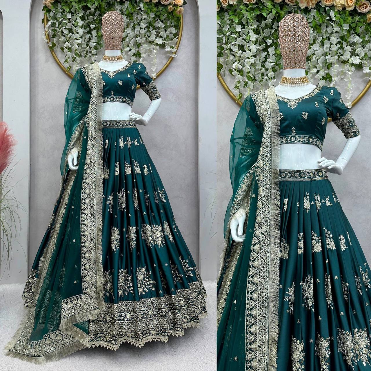 Elegant Japan Jastin Thread & Sequin Work Lehenga Set YNF