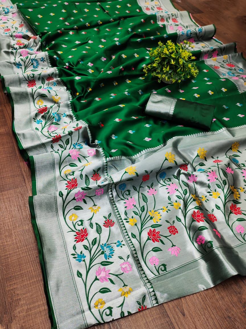 Elegant Banarasi Soft Silk Saree with Luster & Golden Zari Weaving | 5.5 Meters Length | 10 Colors Available YNF