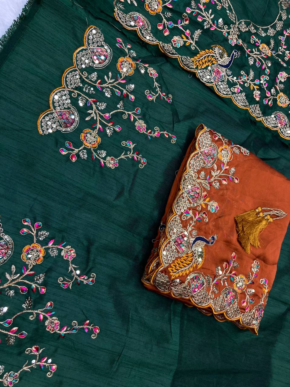 Grace the Wedding Season in Style with this Premium Soft Rangoli Silk Saree – A True Statement of Elegance. YNF