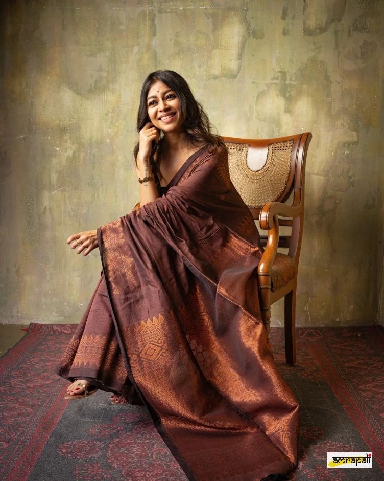 Elegant Sky Blue Banarasi Soft Silk Saree with Copper Zari & Colorful Print | 5.5 M Length | 5 Color Options | Lightweight & Graceful Drape YNF