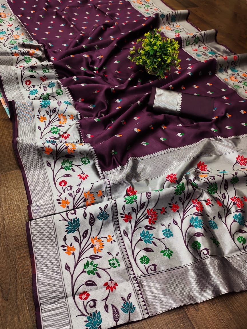 Elegant Banarasi Soft Silk Saree with Luster & Golden Zari Weaving | 5.5 Meters Length | 10 Colors Available YNF