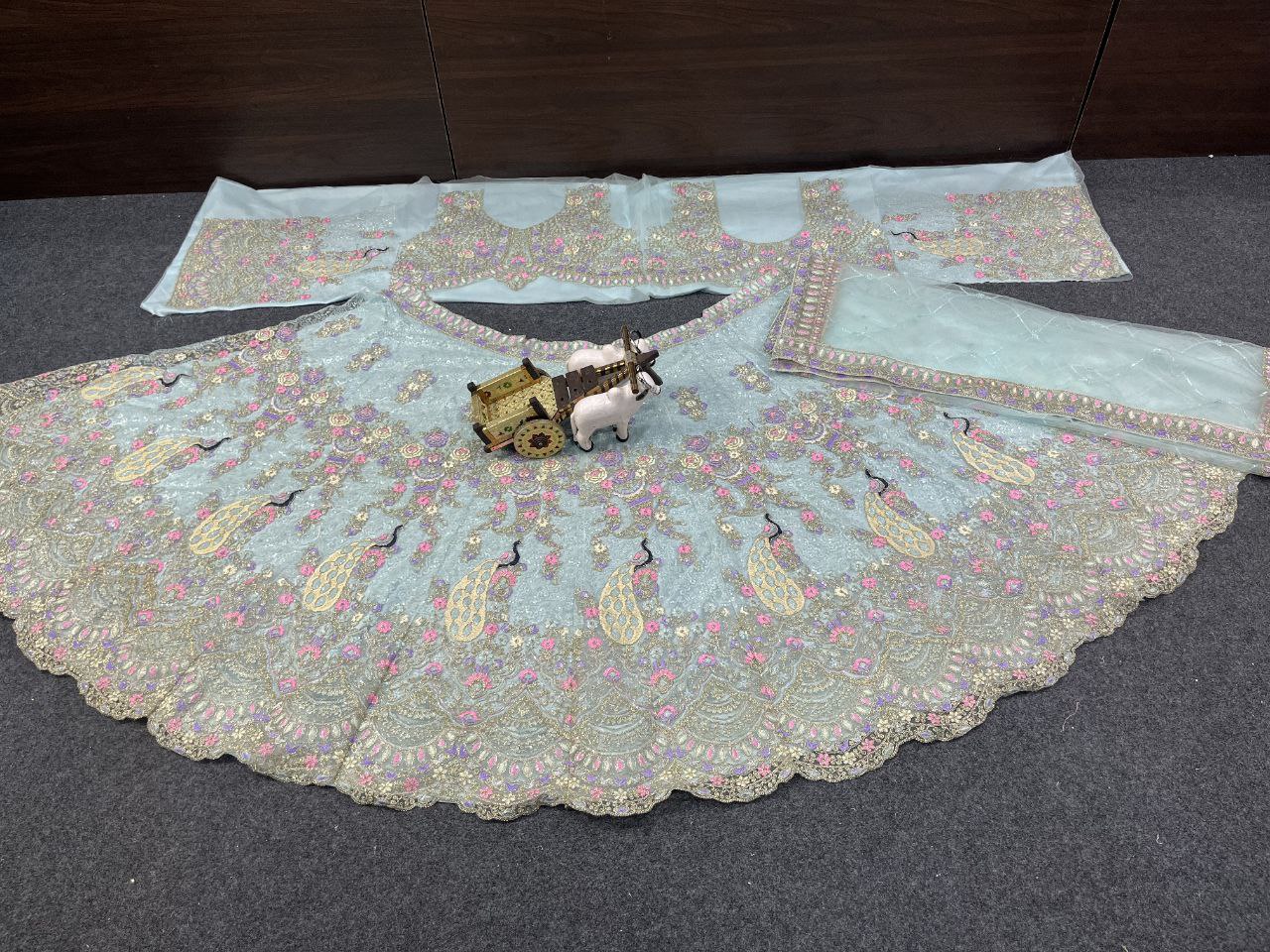 Elegant Soft Butterfly Net Lehenga Set with Coding Sequin Work | Semi-Stitched Bridal & Partywear YNF