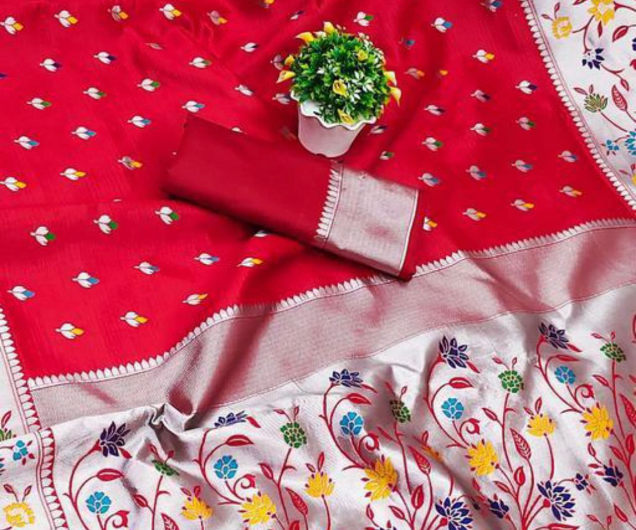 Elegant Banarasi Soft Silk Saree with Luster & Golden Zari Weaving | 5.5 Meters Length | 10 Colors Available YNF