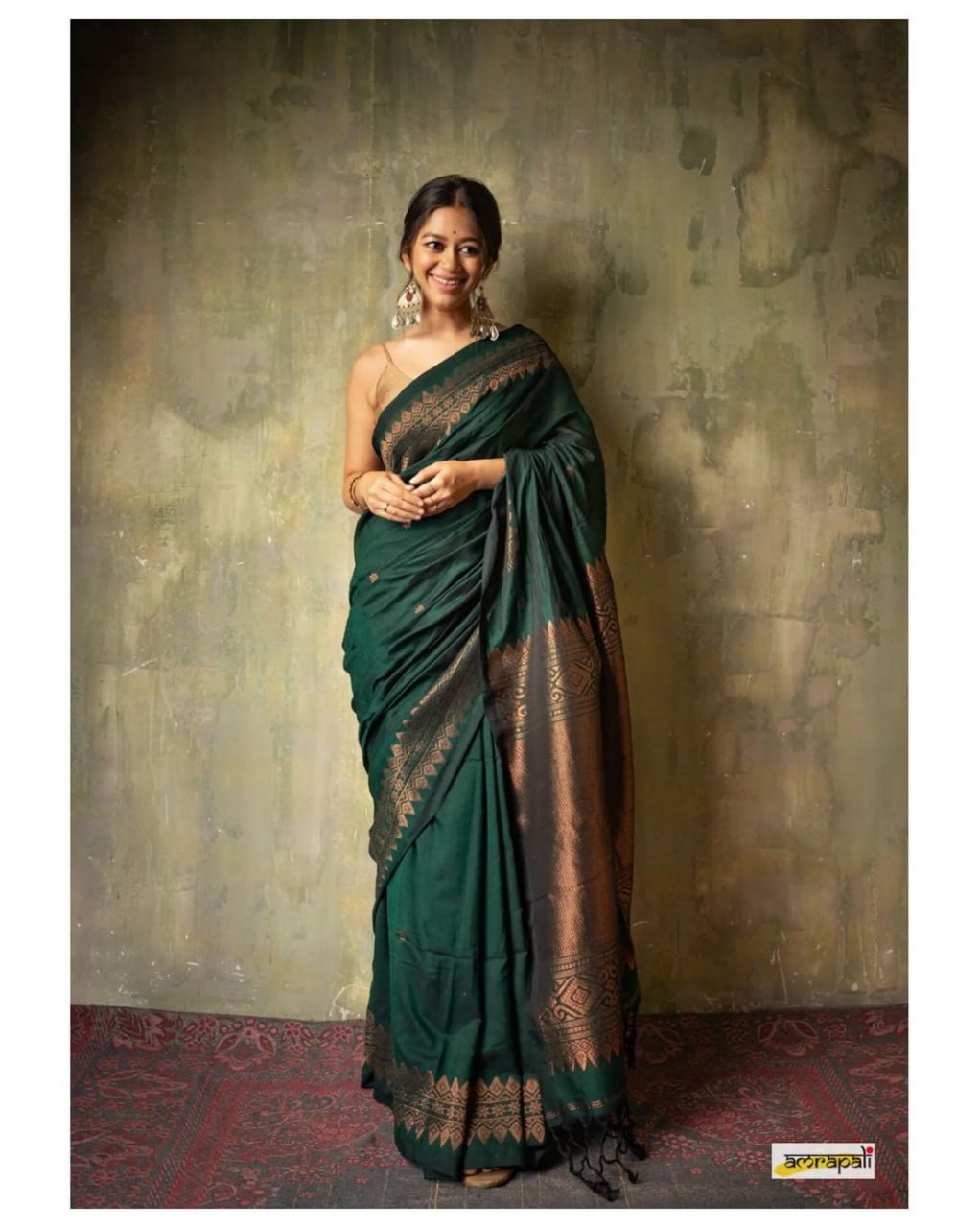 Elegant Sky Blue Banarasi Soft Silk Saree with Copper Zari & Colorful Print | 5.5 M Length | 5 Color Options | Lightweight & Graceful Drape YNF