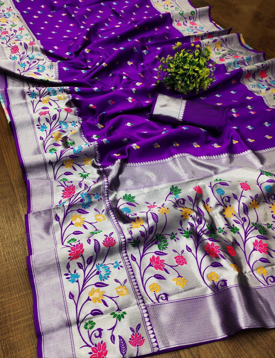 Elegant Banarasi Soft Silk Saree with Luster & Golden Zari Weaving | 5.5 Meters Length | 10 Colors Available YNF