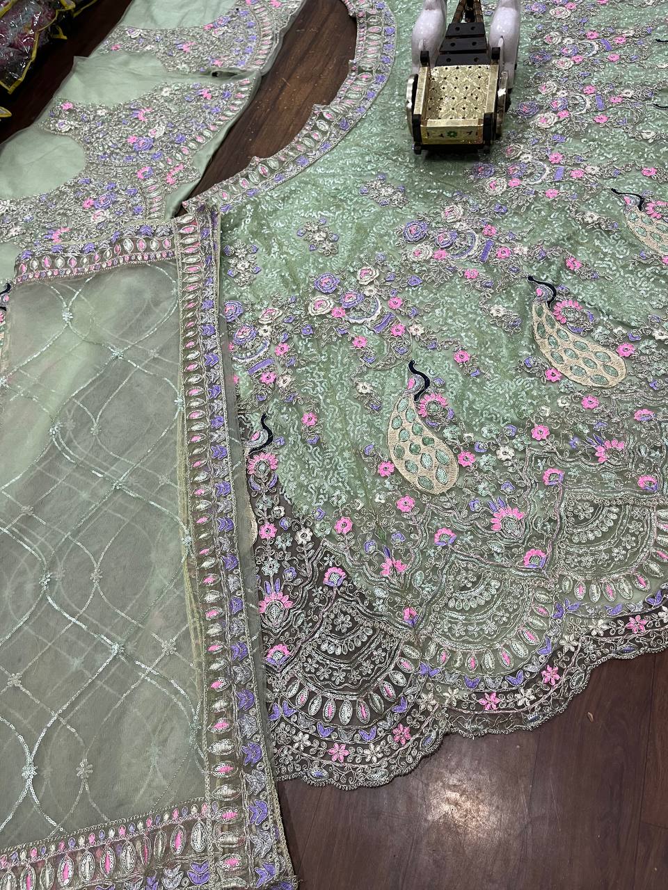 Elegant Soft Butterfly Net Lehenga Set with Coding Sequin Work | Semi-Stitched Bridal & Partywear YNF