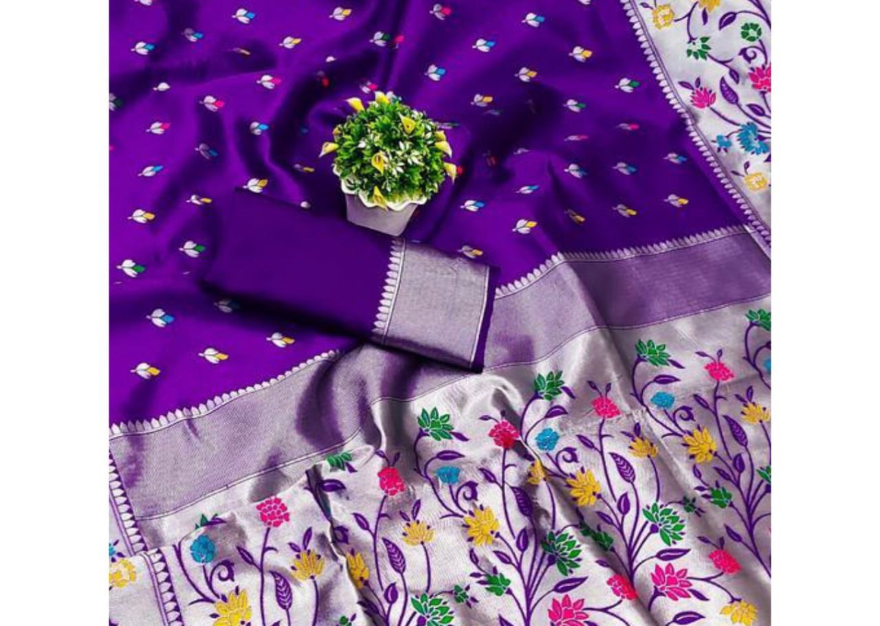 Elegant Banarasi Soft Silk Saree with Luster & Golden Zari Weaving | 5.5 Meters Length | 10 Colors Available YNF
