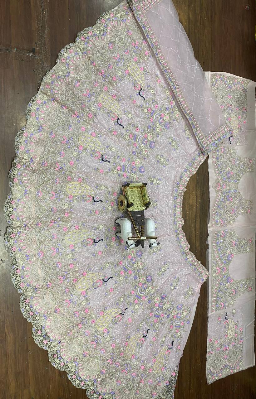 Elegant Soft Butterfly Net Lehenga Set with Coding Sequin Work | Semi-Stitched Bridal & Partywear YNF