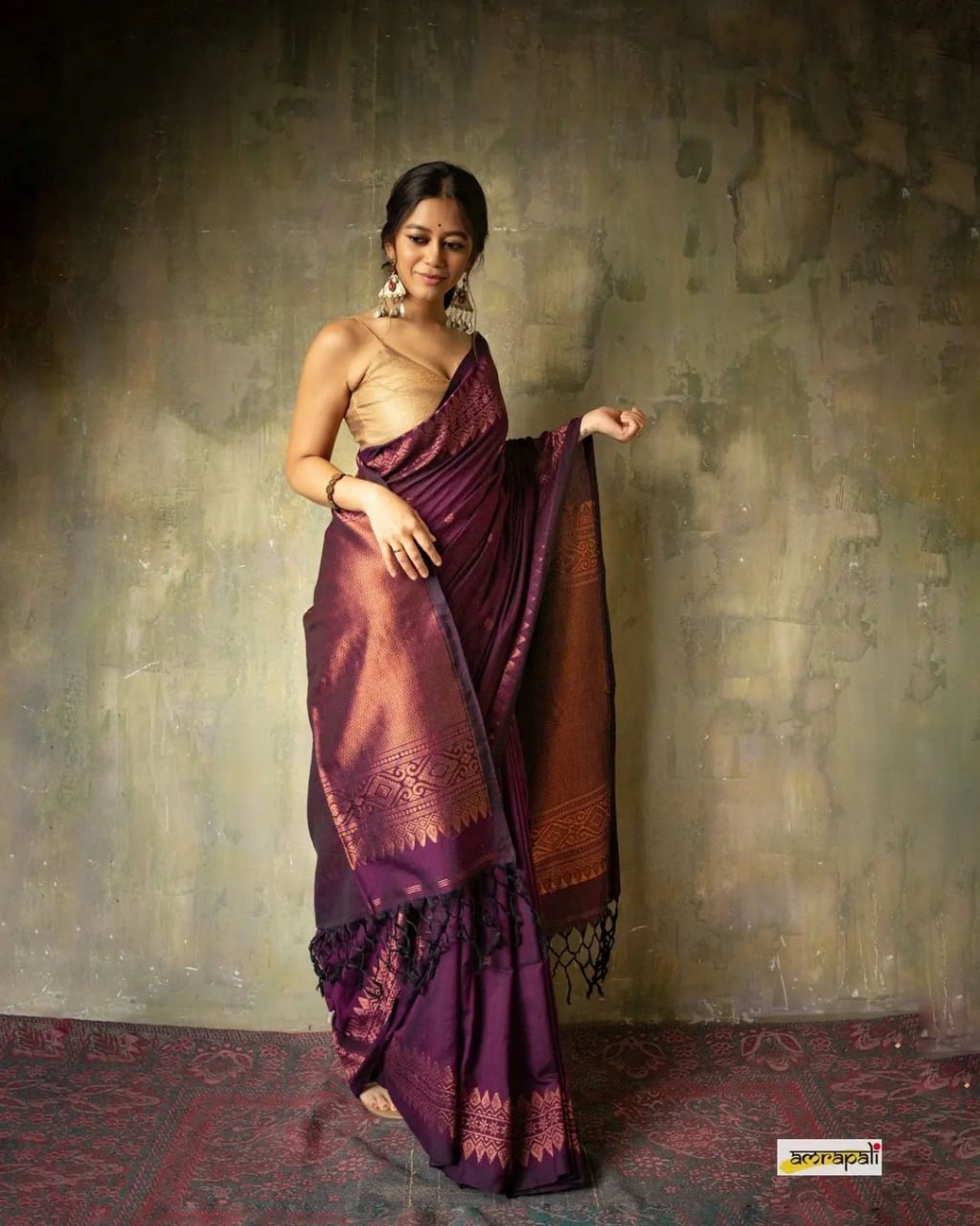 Elegant Sky Blue Banarasi Soft Silk Saree with Copper Zari & Colorful Print | 5.5 M Length | 5 Color Options | Lightweight & Graceful Drape YNF