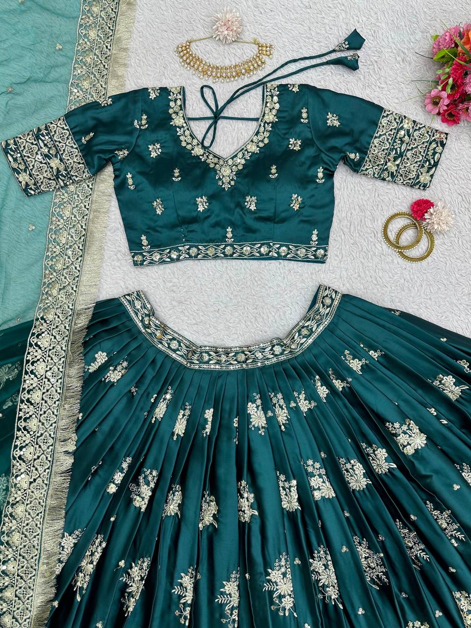 Elegant Japan Jastin Thread & Sequin Work Lehenga Set YNF