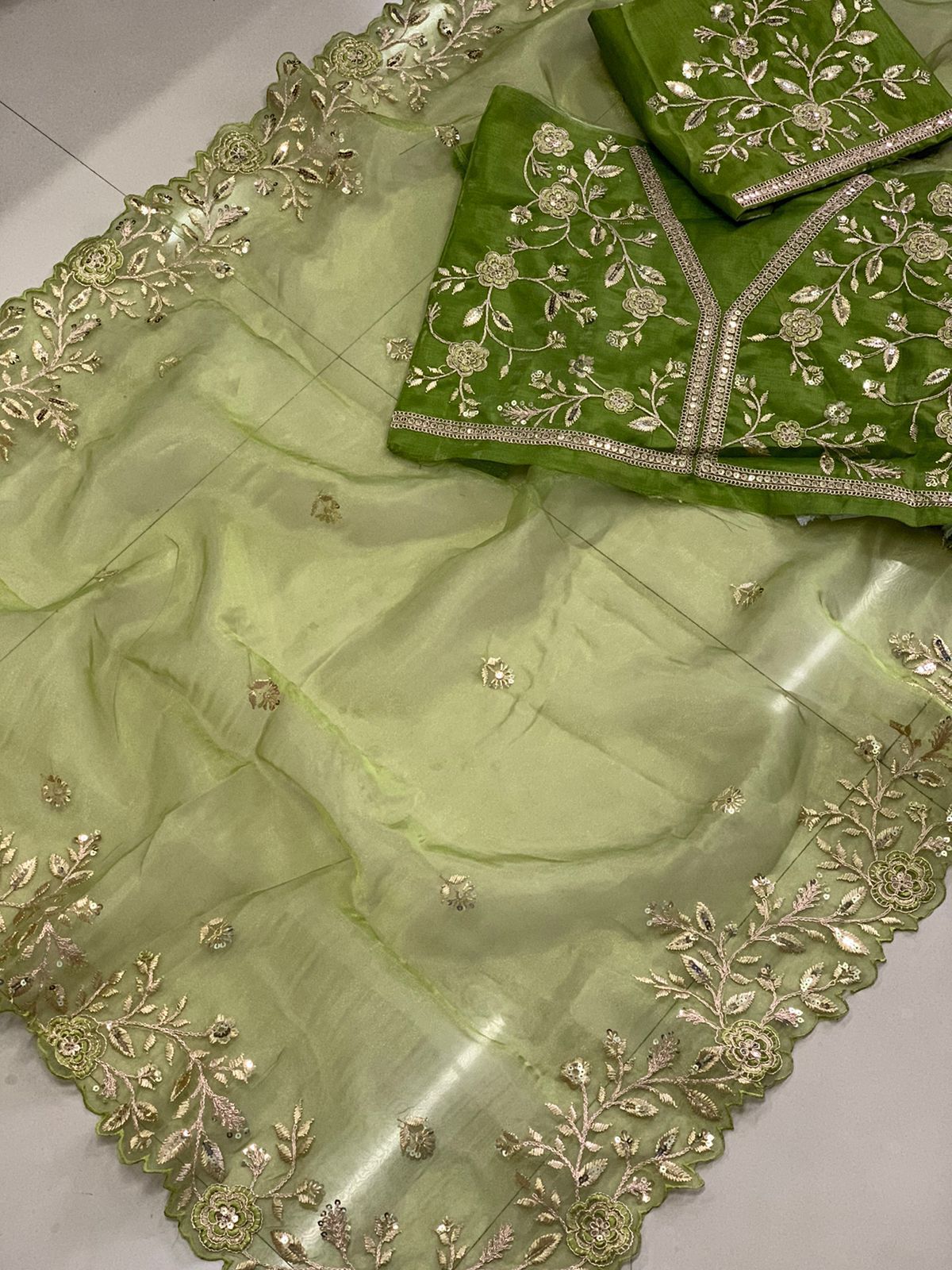 Premium Soft Organza Saree with C-Pallu & Embroidery Work | Wedding Special with Heavy Embroidery Blouse YNF