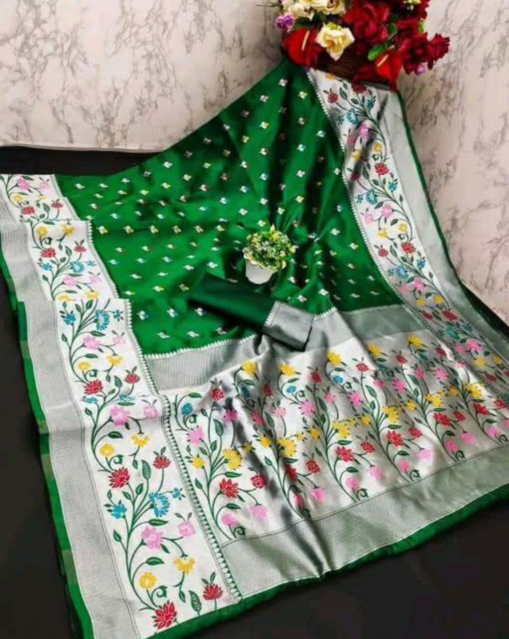 Elegant Banarasi Soft Silk Saree with Luster & Golden Zari Weaving | 5.5 Meters Length | 10 Colors Available YNF