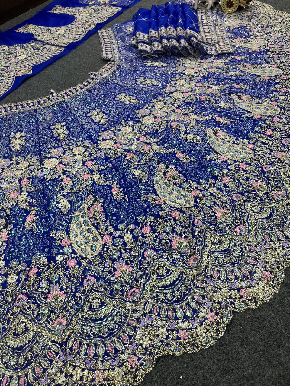 Elegant Soft Butterfly Net Lehenga Set with Coding Sequin Work | Semi-Stitched Bridal & Partywear YNF