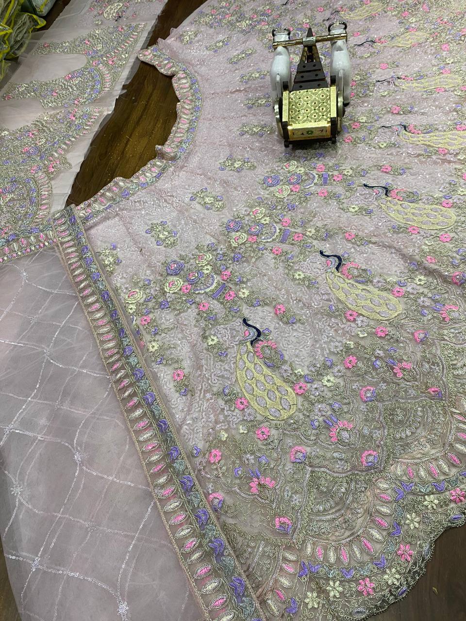 Elegant Soft Butterfly Net Lehenga Set with Coding Sequin Work | Semi-Stitched Bridal & Partywear YNF