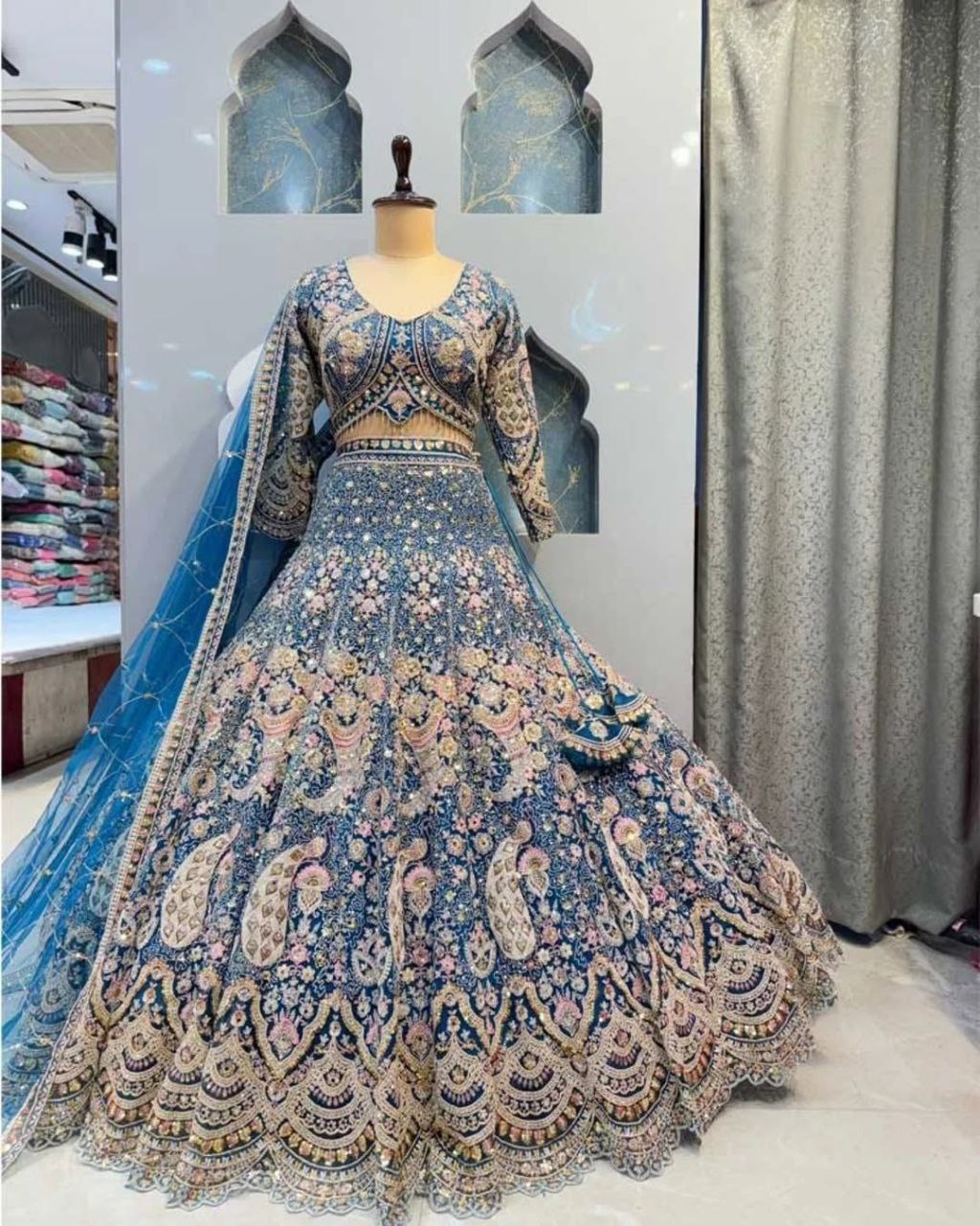 Elegant Soft Butterfly Net Lehenga Set with Coding Sequin Work | Semi-Stitched Bridal & Partywear YNF