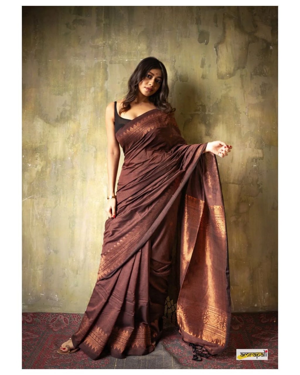 Elegant Sky Blue Banarasi Soft Silk Saree with Copper Zari & Colorful Print | 5.5 M Length | 5 Color Options | Lightweight & Graceful Drape YNF