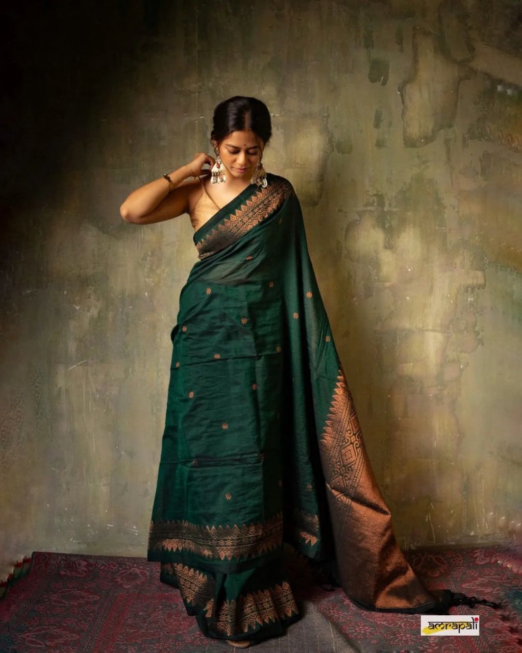 Elegant Sky Blue Banarasi Soft Silk Saree with Copper Zari & Colorful Print | 5.5 M Length | 5 Color Options | Lightweight & Graceful Drape YNF