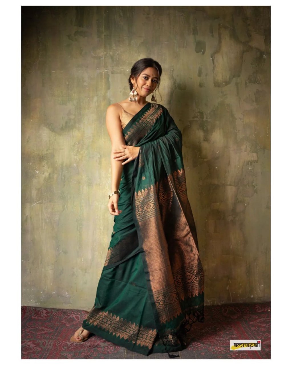 Elegant Sky Blue Banarasi Soft Silk Saree with Copper Zari & Colorful Print | 5.5 M Length | 5 Color Options | Lightweight & Graceful Drape YNF