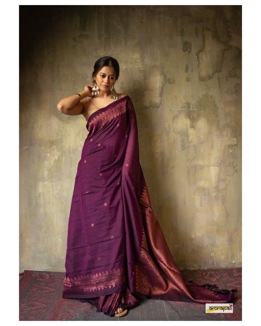 Elegant Sky Blue Banarasi Soft Silk Saree with Copper Zari & Colorful Print | 5.5 M Length | 5 Color Options | Lightweight & Graceful Drape YNF
