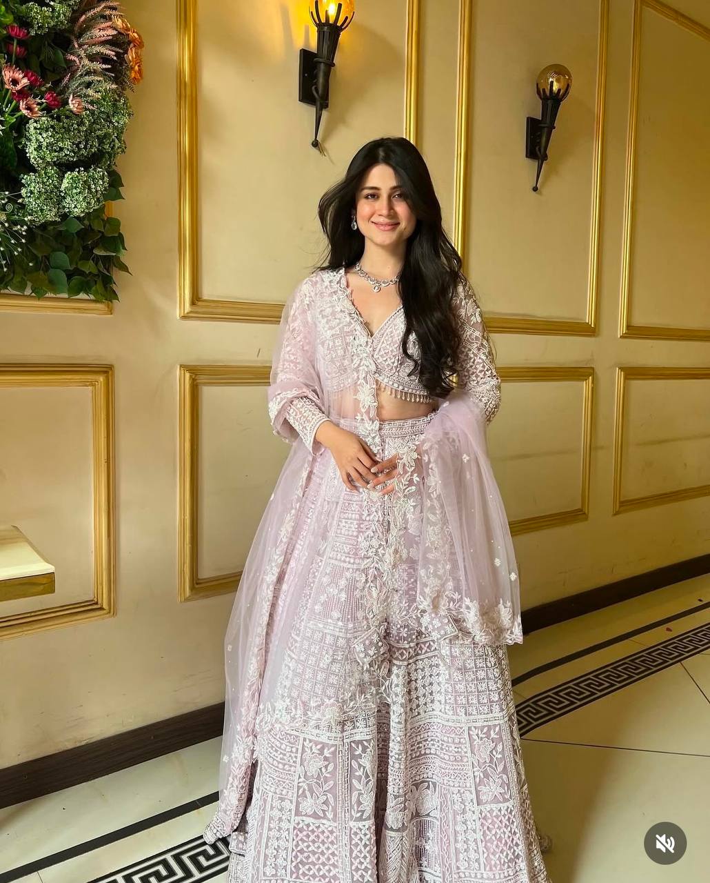 Elegant Net Lehenga Set with Resham Thread & Sequin Work | 3.25m Flair | Unstitched Blouse & Dupatta YNF