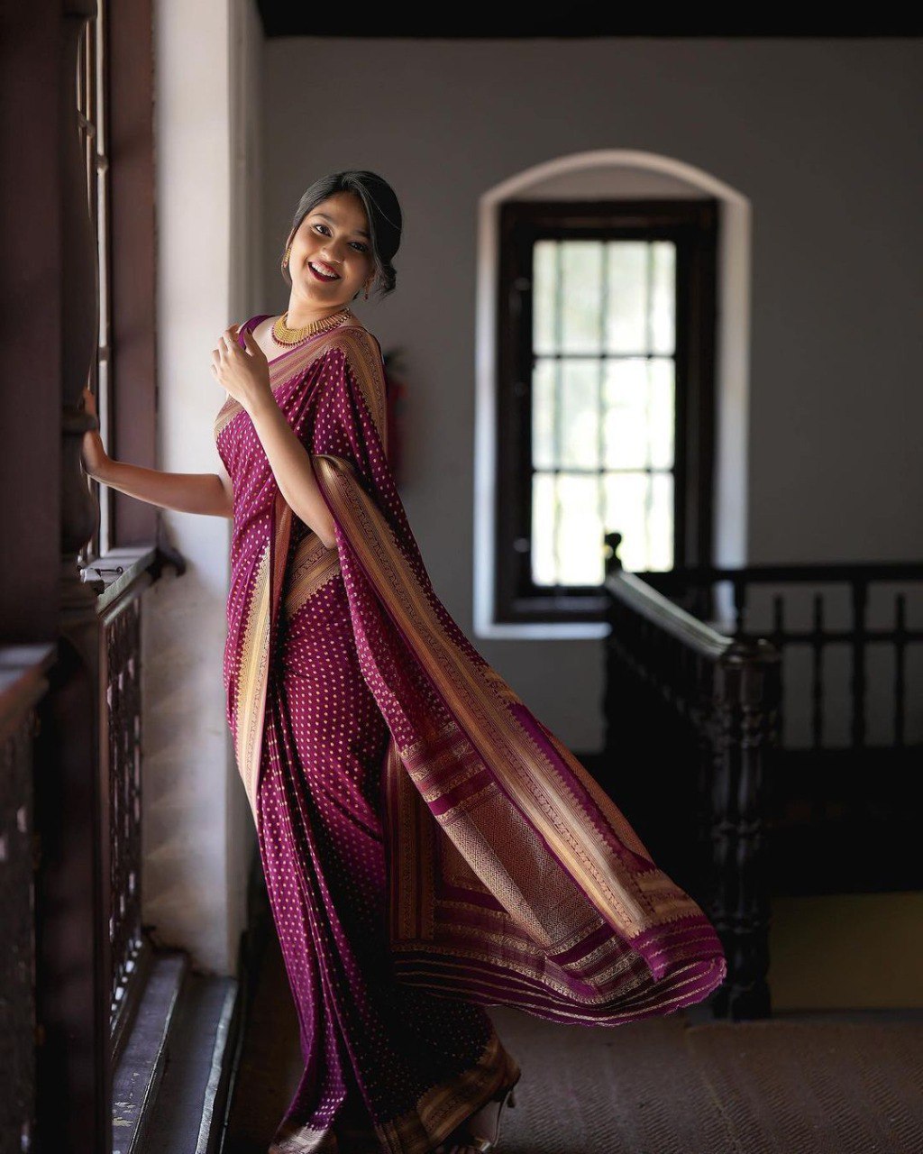 KASTURI Banarasi Soft Silk Saree with Traditional Zari Motifs & Solid Jacquard Weave | 5.5 M Length | Exclusive Jacquard Border Blouse YNF