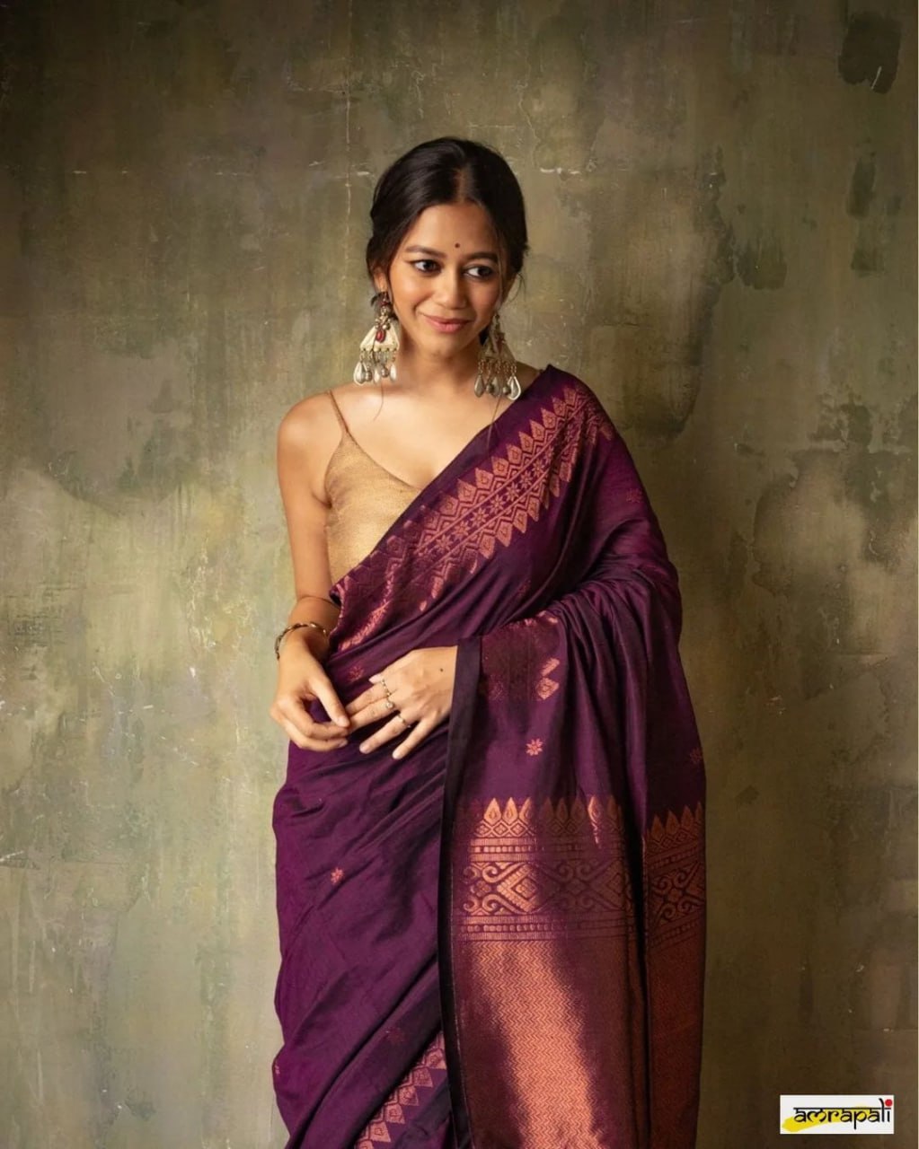 Elegant Sky Blue Banarasi Soft Silk Saree with Copper Zari & Colorful Print | 5.5 M Length | 5 Color Options | Lightweight & Graceful Drape YNF