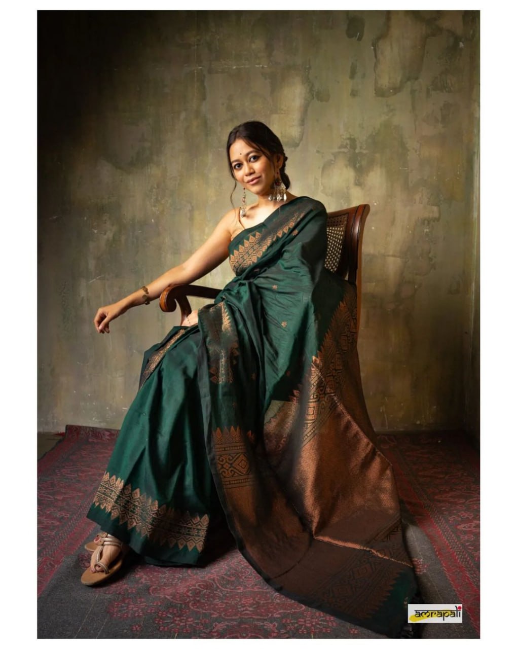 Elegant Sky Blue Banarasi Soft Silk Saree with Copper Zari & Colorful Print | 5.5 M Length | 5 Color Options | Lightweight & Graceful Drape YNF