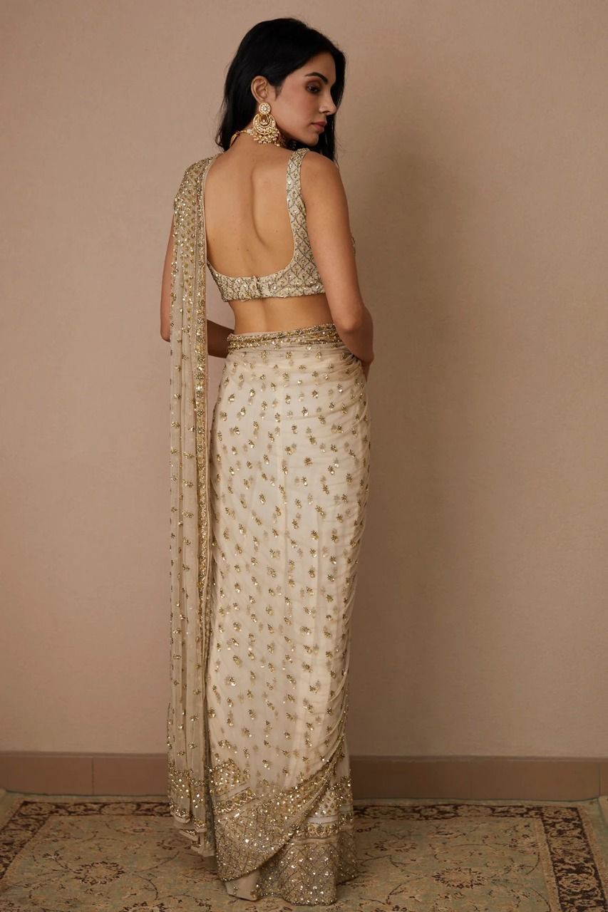 Elegant Designer Soft Butterfly Net Embroidered Saree with Sequins & Codding Work YNF