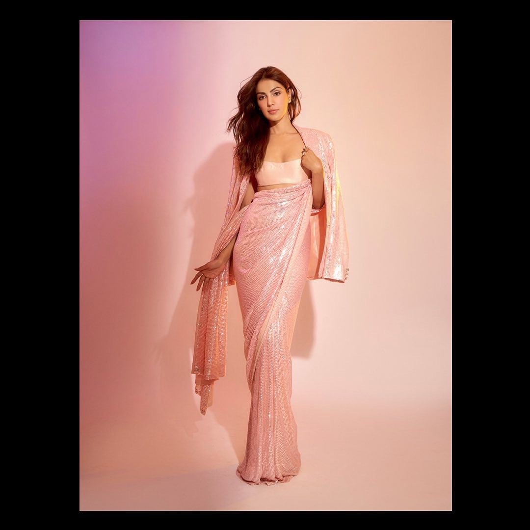 Stunning Silver Heavy Georgette Saree with Handcrafted Sequin Embroidery & Satin Silk Blouse | Designer Partywear Look YNF