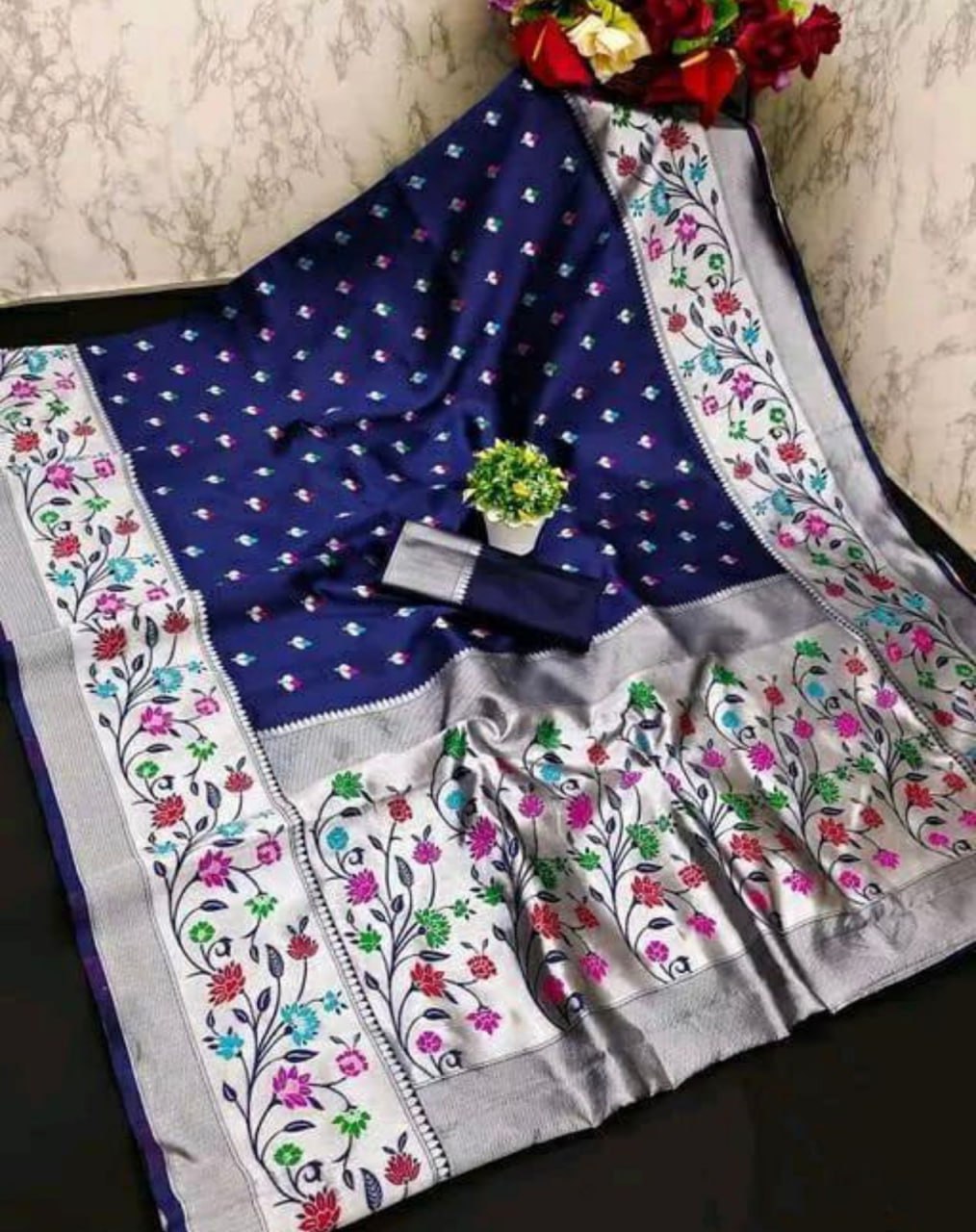 Elegant Banarasi Soft Silk Saree with Luster & Golden Zari Weaving | 5.5 Meters Length | 10 Colors Available YNF