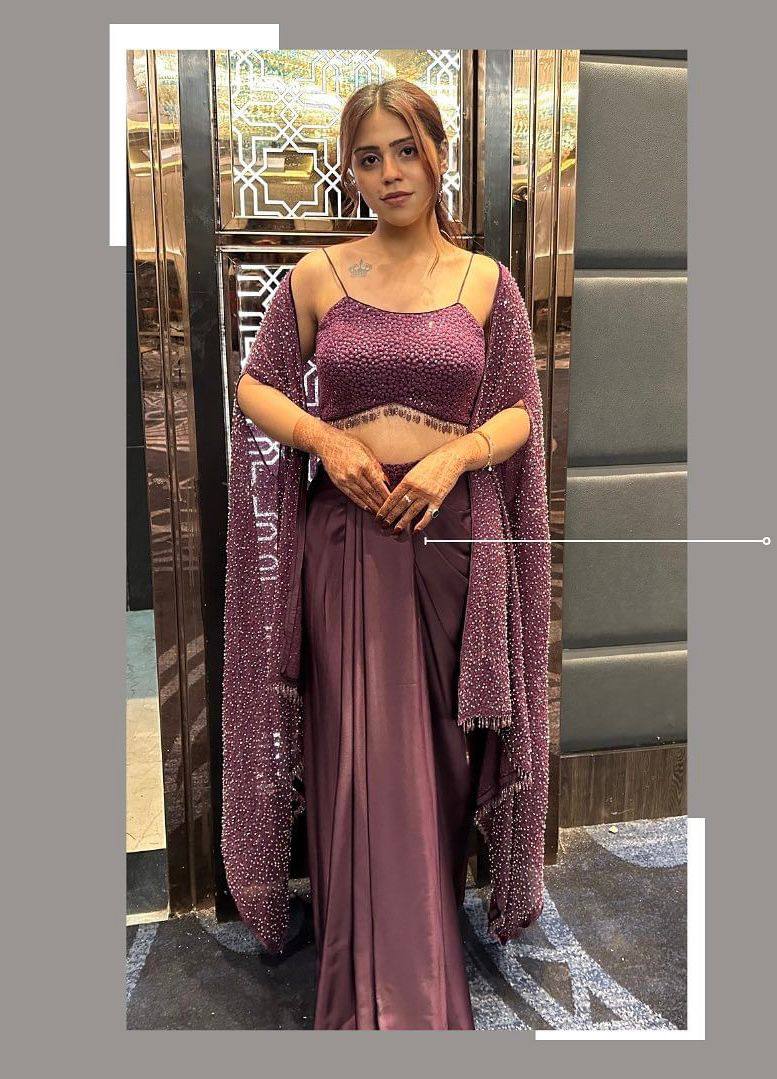 Elegant 3-Piece Ethnic Set with Shrug, Draped Skirt & Tube Choli YNF
