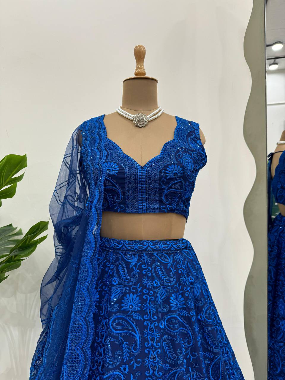 Elegant Faux Georgette Lehenga Set with Sequin & Thread Work YNF