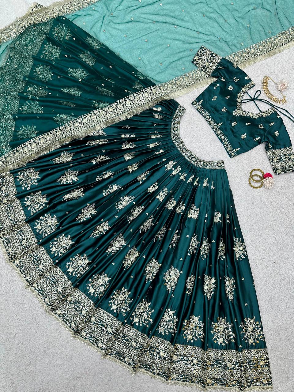 Elegant Japan Jastin Thread & Sequin Work Lehenga Set YNF