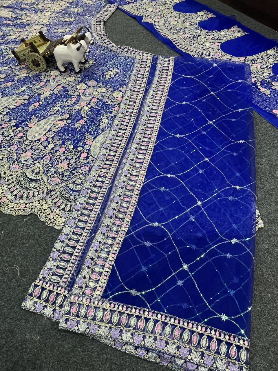 Elegant Soft Butterfly Net Lehenga Set with Coding Sequin Work | Semi-Stitched Bridal & Partywear YNF