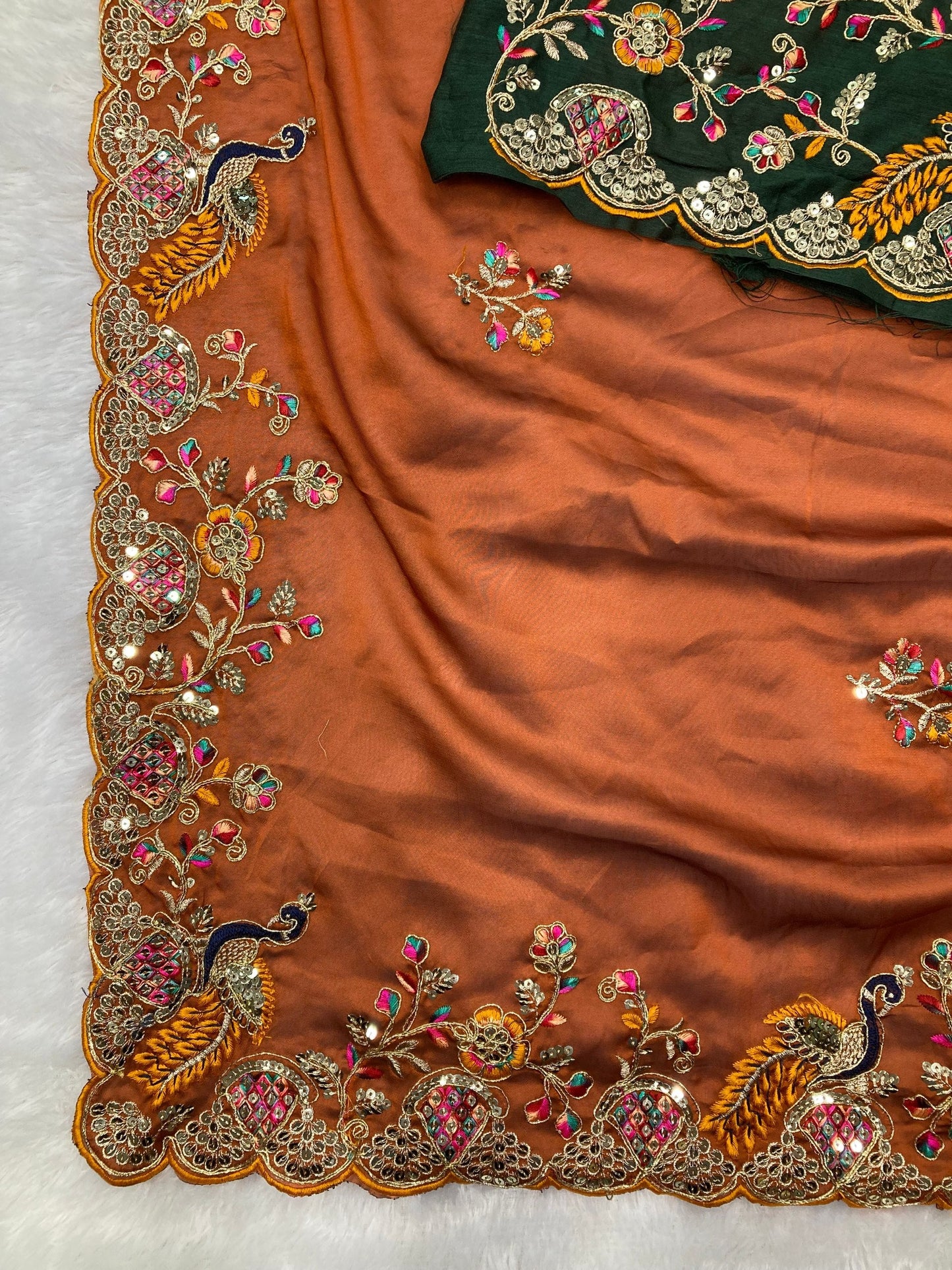 Grace the Wedding Season in Style with this Premium Soft Rangoli Silk Saree – A True Statement of Elegance. YNF