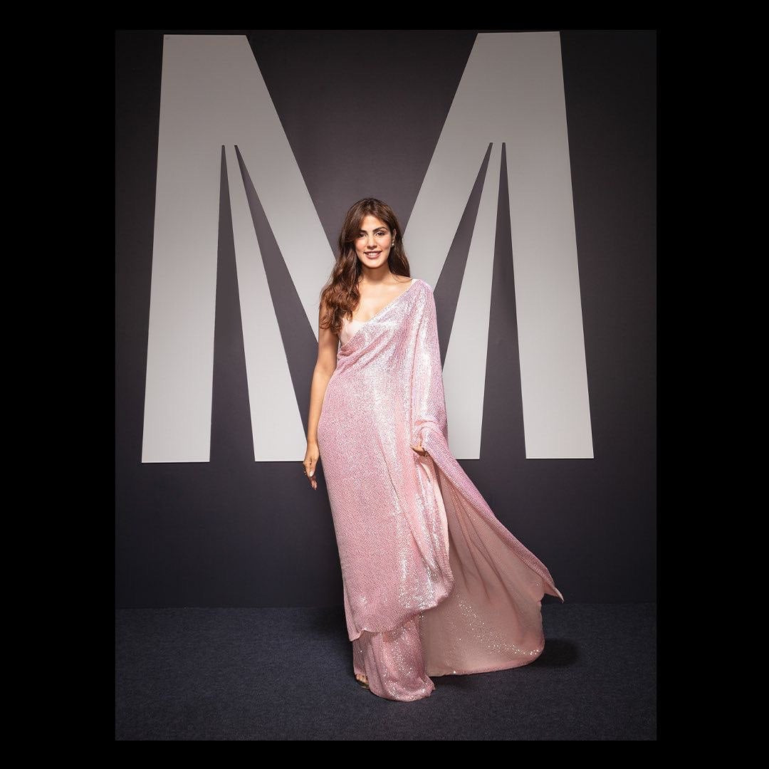 Stunning Silver Heavy Georgette Saree with Handcrafted Sequin Embroidery & Satin Silk Blouse | Designer Partywear Look YNF