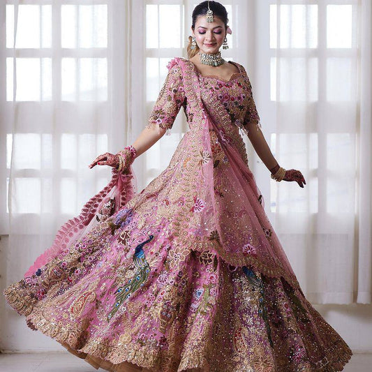 Elegant Fox Georgette Lehenga Set with Sequin Embroidery | Semi-Stitched with Dupatta & Blouse YNF