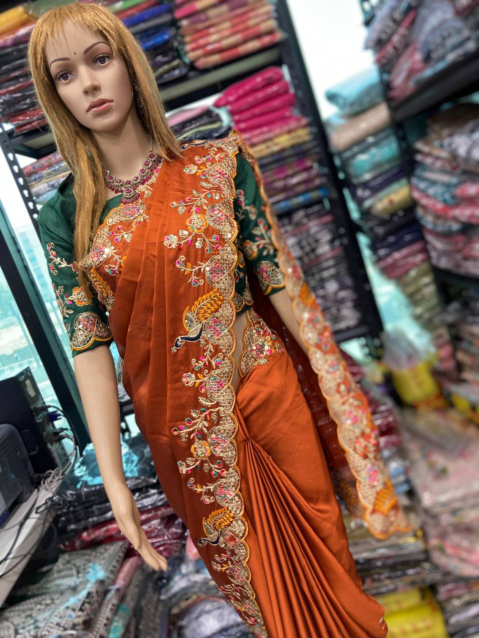 Grace the Wedding Season in Style with this Premium Soft Rangoli Silk Saree – A True Statement of Elegance. YNF